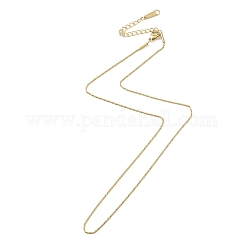 Ion Plating(IP) 304 Stainless Steel Round Snake Chain Necklace for Men Women, Real 14K Gold Plated, 16.42 inch(41.7cm)