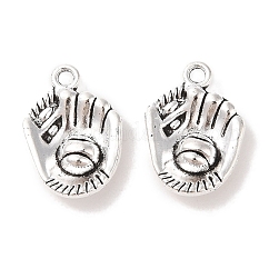 Tibetan Style Zinc Alloy Pendants, Baseball/Solfball Gloves, Lead Free & Cadmium Free, Antique Silver, 20.8x14.6x5mm, Hole: 2mm, about 192pcs/500g