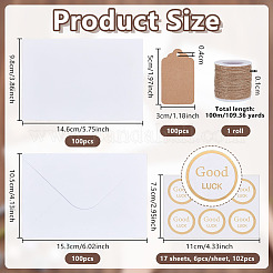 10 Bags Paper Blank Greeting Card&nbsp;AJEW-OC0016-40