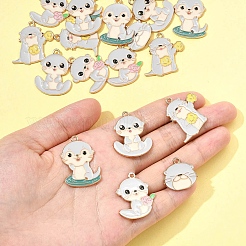 20Pcs 5 Styles Alloy Enamel Pendants&nbsp;ENAM-FS0003-12