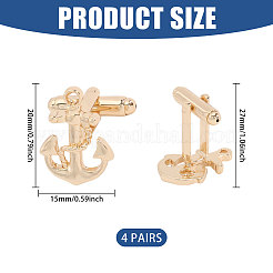 4 Pairs Alloy Cufflinks&nbsp;FIND-CA0011-40KCG