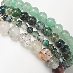 4Pcs 4 Style Natural & Synthetic Mixed Gemstone & Pearl Stretch Bracelets Set&nbsp;BJEW-JB08887