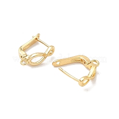 Brass Hoop Earring Findings&nbsp;KK-G536-10G