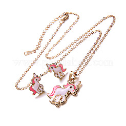 Unicorn Alloy Enamel Pendant Necklaces & Stud Earrings Sets&nbsp;FS-WGDFD22-01