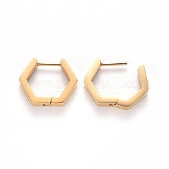 PVD Vacuum Plating 304 Stainless Steel Huggie Hoop Earrings&nbsp;LS-STAS-S103-24G