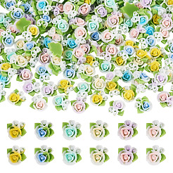 200Pcs Flower Opaque Resin Cabochons&nbsp;CRES-TA0001-73