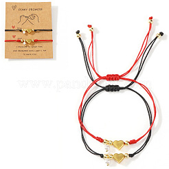 Brass Beads Braided Bead Bracelets&nbsp;XB9584-2