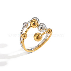 Adjustable 304 Stainless Steel Cuff Open Rings for Women&nbsp;LS-JL6559