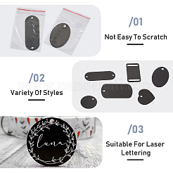 30Pcs 6 Style Aluminum Pendants&nbsp;FIND-BT0001-23