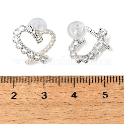 Hollow Heart Alloy Stud Earrings for Women&nbsp;AL-CBABDC0-02P