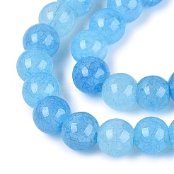 Baking Paint Crackle Glass Beads Strands&nbsp;GLAA-Q106-03A-04