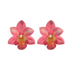 Orchid Flower Alloy Resin Stud Earrings&nbsp;FS-WG90790-05