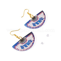 1 Pairs Acrylic Fan Dangle Earrings&nbsp;EJEW-TA0001-74