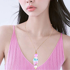 4Pcs Brass Round Ball Cable Chain Necklace Making&nbsp;NJEW-TAC0019