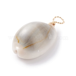 Natural Cowrie Shell Dyed Pendants&nbsp;PALLOY-JF01206