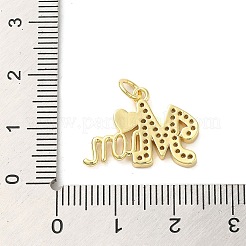 Brass Micro Pave Clear Cubic Zirconia Pendants&nbsp;FIND-Z041-11C