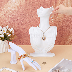 1Pc Woman Bust Shaped Resin Necklace Display Stands&nbsp;NDIS-UN0001-01A