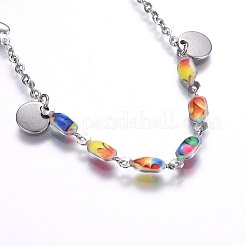 304 Stainless Steel Charm Bracelets&nbsp;STAS-O099-10P