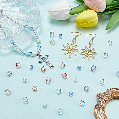 10 Colors Two Tone Transparent Glass Beads&nbsp;GLAA-SP0001-09