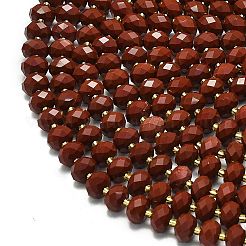 Natural Red Jasper Beads Strands&nbsp;G-P573-A43-01