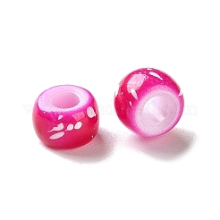 Spray Painted ABS Plastic European Beads&nbsp;KY-G033-01A-10