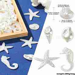 250G Marine Theme ABS Plastic Imitation Pearl Beads&nbsp;OACR-CJ0002-35