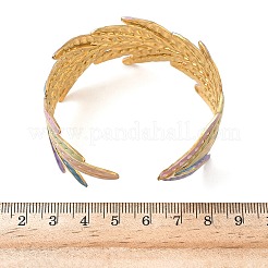 304 Stainless Steel Enamel Cuff Bangles for Women&nbsp;LS-BJEW-F518-07G