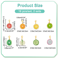 Fruit Slice Pendant Stitch Markers&nbsp;HJEW-AB00339