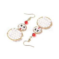Glass Seed Bead Dangle Earring&nbsp;EJEW-TA00533