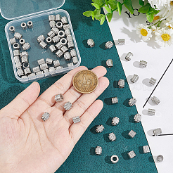 80Pcs 4 Style 202 Stainless Steel European Beads&nbsp;STAS-UN0050-54