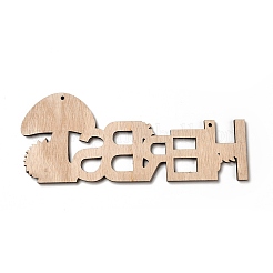 Single Face Printed Wood Big Pendants&nbsp;WOOD-I010-12A