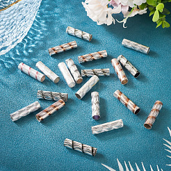 30Pcs 3 Colors Rack Plating Aluminum Beads&nbsp;ALUM-TA0001-04