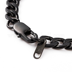 Men's 304 Stainless Steel Cuban Link Chain Bracelets&nbsp;X-BJEW-JB05917-02