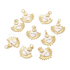 Real 18K Gold Plated Brass Enamel Pendants&nbsp;KK-A155-15G