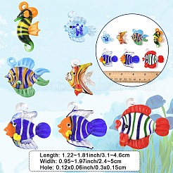 5Pcs Handmade Lampwork Pendants&nbsp;LAMP-YW0001-68A