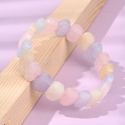 Oval Natural Malaysia Jade Beaded Stretch Bracelets&nbsp;G-P589-02A-02