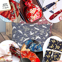 Cloud Pattern Japanese Style Cotton Fabric&nbsp;DIY-WH0308-828A