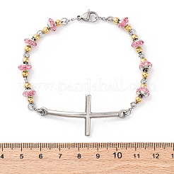 201 Stainless Steel Link Chain Bracelets&nbsp;BJEW-A032-02GP-01