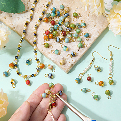 60Pcs 10 Colors Handmade Porcelain Pendants&nbsp;PALLOY-SW00168