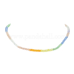 Glass Round Beaded Necklace&nbsp;NJEW-JN04318