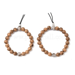 2Pcs 2 Styles Natural Striped Agate & Wood Round Beaded Stretch Bracelets Sets for Men Women&nbsp;BJEW-JB12347