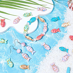 50Pcs 5 Colors Synthetic Turquoise Beads&nbsp;TURQ-SC0001-36