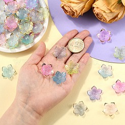 120Pcs 6 Colors Transparent Acrylic Bead Caps&nbsp;TACR-YW0002-44