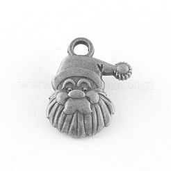Tibetan Style Alloy Christmas Santa Claus Pendant&nbsp;TIBEP-R343-07AS-LF