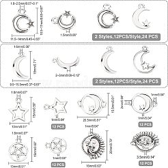 96Pcs 8 Style Tibetan Style Alloy Pendants&nbsp;TIBE-FH0001-15