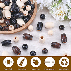 150Pcs Natural Wood Beads&nbsp;WOOD-GF0002-17