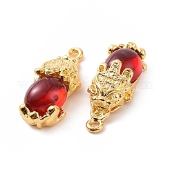 Alloy with Glass Imitation Jade Pendants&nbsp;FIND-G047-06G-01