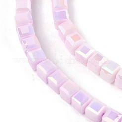 Electroplate Opaque Glass Beads Strands&nbsp;EGLA-U004-02D