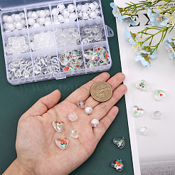 178Pcs 12 Style Transparent Acrylic Beads&nbsp;TACR-CA0001-19