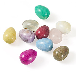 10Pcs Natural & Synthetic Gemstone Egg Display Decorations&nbsp;G-TA0003-43